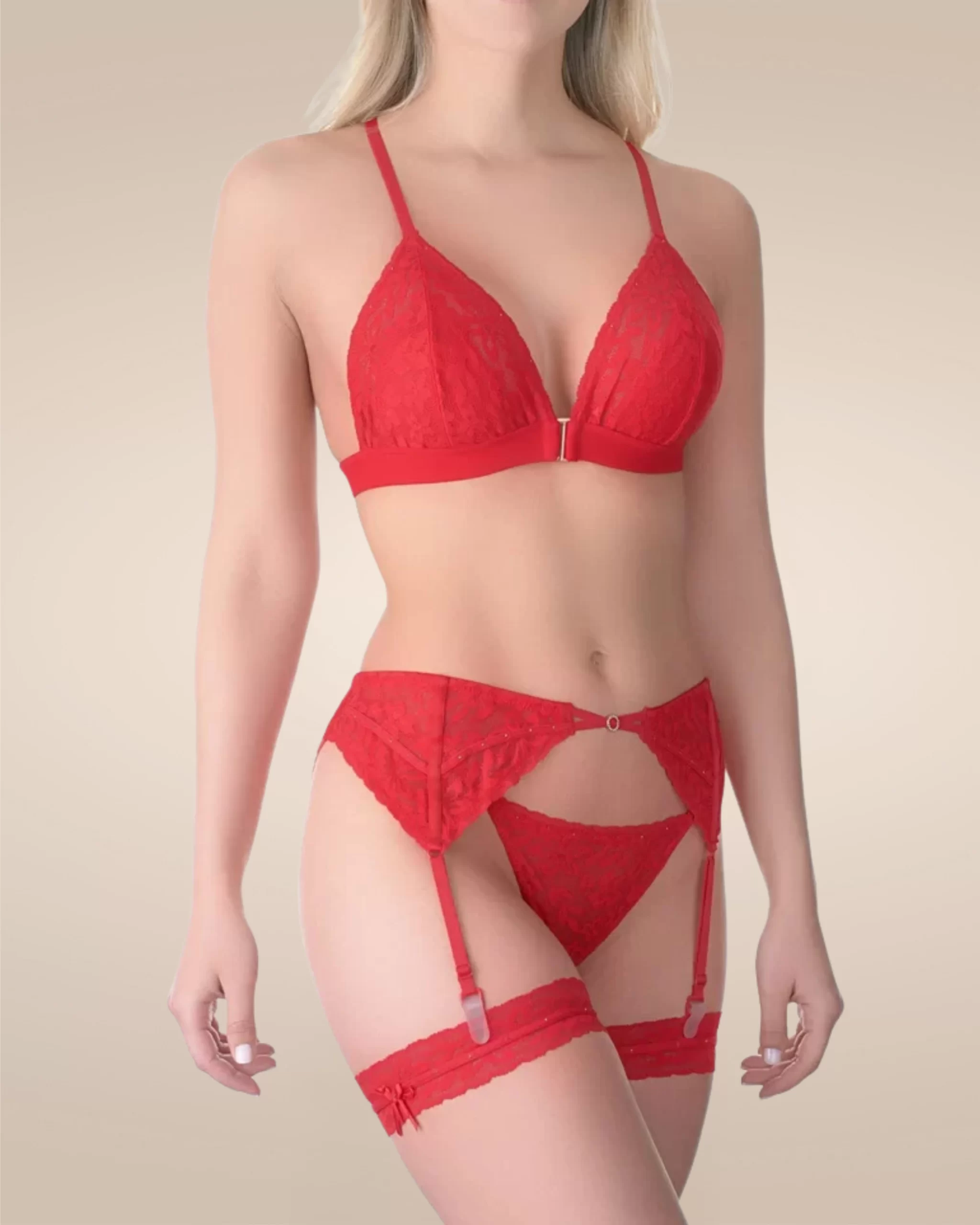 Liguero Margarita Rojo con Ligas - Imagen 3