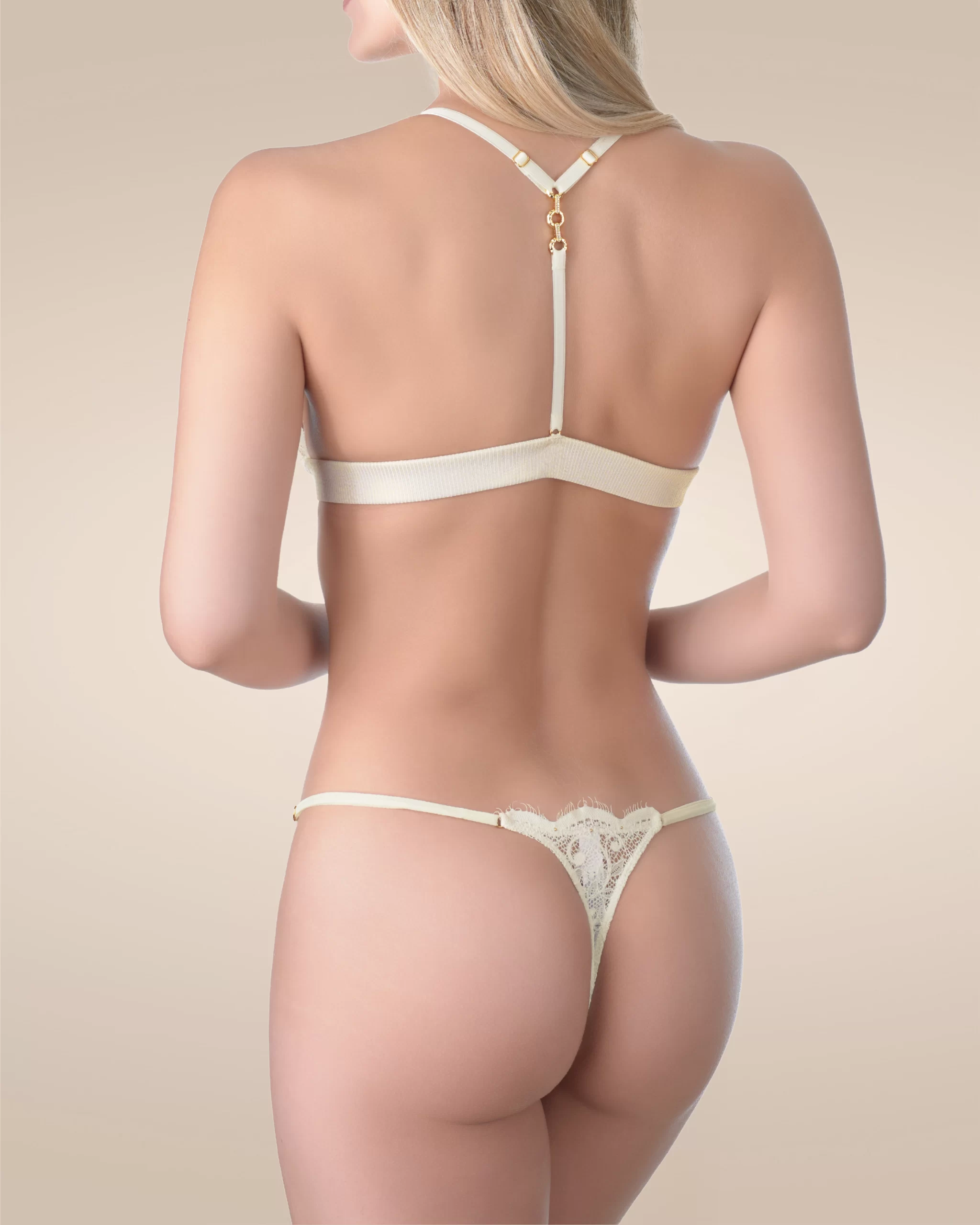 Brasier Aurore Marfil / Dorado - Imagen 4