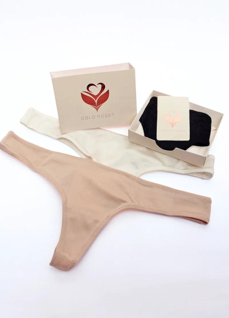3-Pack Panty Anastasia Negro/Marfil/Nude